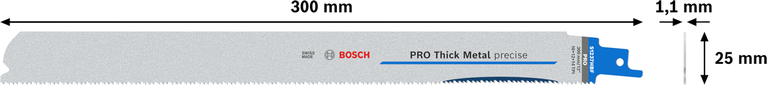 Bosch PRO Thick Metal precise S1237HBF saw blade, 300 mm.