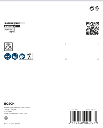 PRO Backing Pad, 125 x 8 mm, Hook-and-Loop Bosch PRO backing pad 125×8 mm.