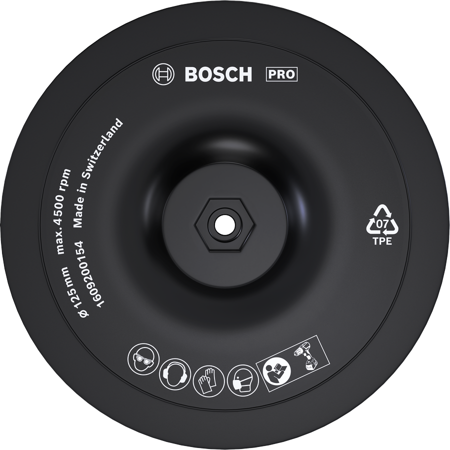 Bosch PRO Backing Pad 125 mm hook-and-loop.