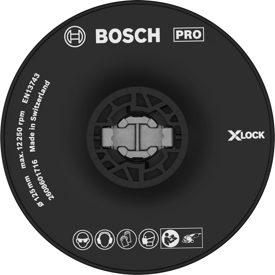 Bosch PRO Backing Pad Hard 125 mm X-Lock accessory.