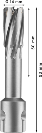 Bosch PRO Metal TCT Annular Cutter 16 x 50 x 93 mm.