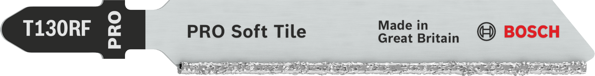 Bosch PRO Soft Tile T130RF jigsaw blade for soft ceramic.
