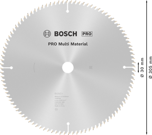 PRO Multi Material Circular Saw Blade, 305 x 2.7 x 30 mm, T100 PRO Multi Material Circular Saw Blade, 305 x 2.7 x 30 mm, T100