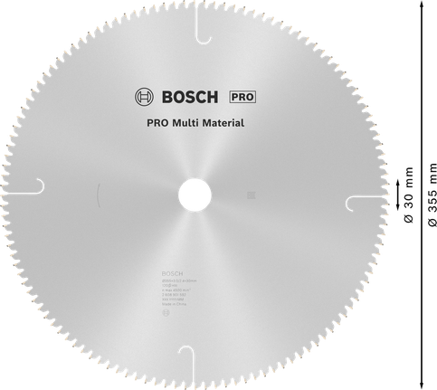 PRO Multi Material Circular Saw Blade, 355 x 3 x 30 mm, T120 PRO Multi Material Circular Saw Blade, 355 x 3 x 30 mm, T120