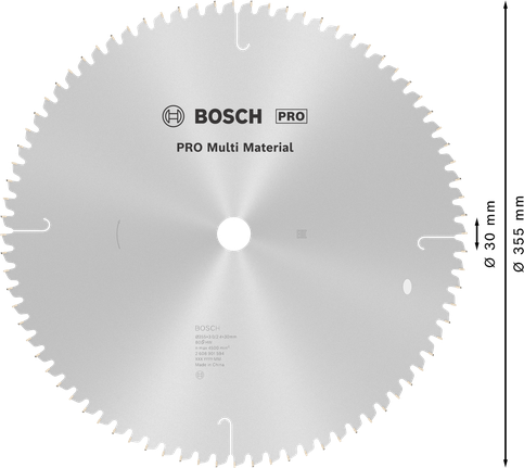 PRO Multi Material Circular Saw Blade, 355 x 3 x 30 mm, T80 PRO Multi Material Circular Saw Blade, 355 x 3 x 30 mm, T80