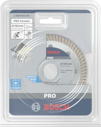 Bosch PRO Ceramic diamond disc 105×20/16 mm.