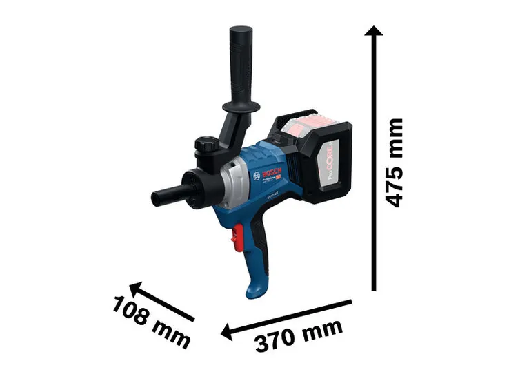 GRW 18V-120 Bosch GRW 18V-120 stirring mechanism with dimensions.