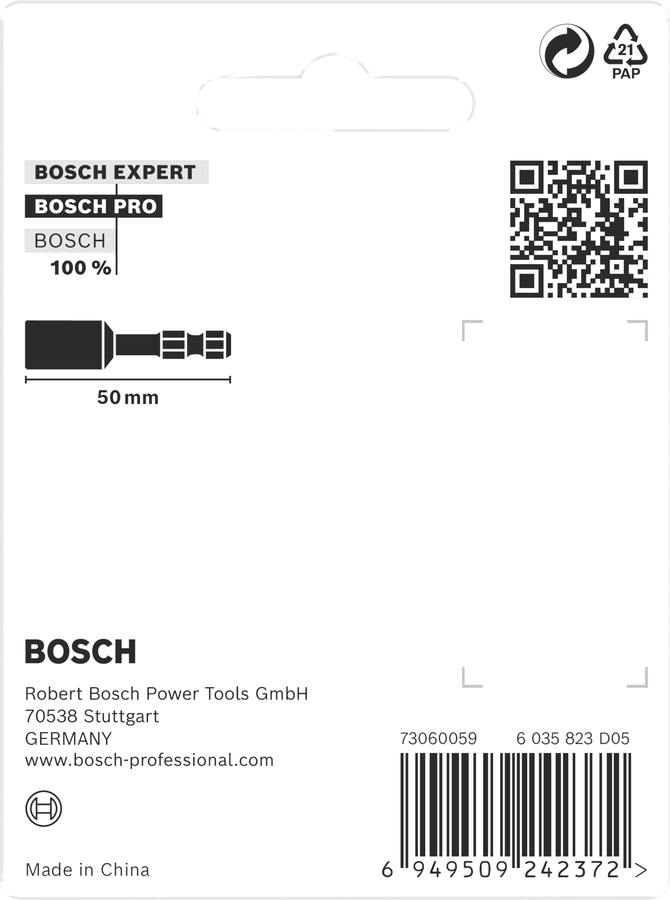 Bosch Nutsetter Bit Set - 8mm, 10mm, 13mm (3 Pieces) With 1/4" Hex Shank