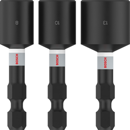 Bosch PRO Nutsetter Impact set 8, 10, 13 mm 1/4" hex.