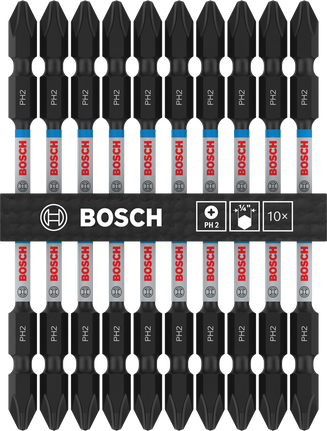 Bosch PRO Softwood and Stainless Steel impact bit set PH2 110mm.