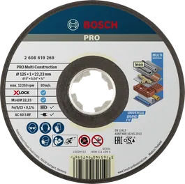 Bosch PRO Multi Material X-Lock cutting disc 125 mm.