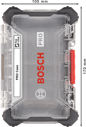 Bosch PRO Empty Case Large with transparent lid.