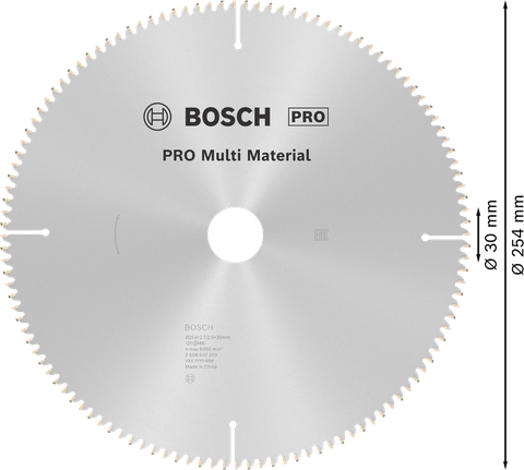 PRO Multi Material Circular Saw Blade, 254 x 2.7 x 30 mm PRO Multi Material Circular Saw Blade, 254 x 2.7 x 30 mm