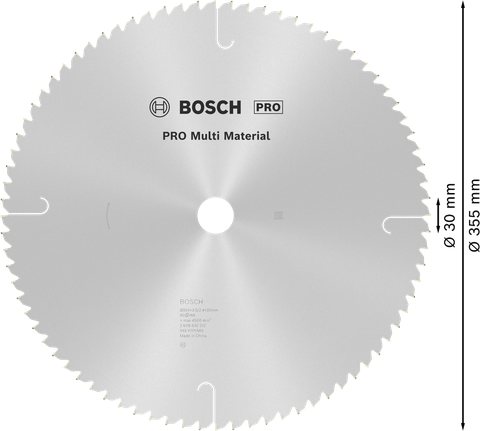 PRO Multi Material Circular Saw Blade, 355 x 3 x 30 mm PRO Multi Material Circular Saw Blade, 355 x 3 x 30 mm