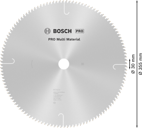 PRO Multi Material Circular Saw Blade, 355 x 3 x 30 mm PRO Multi Material Circular Saw Blade, 355 x 3 x 30 mm
