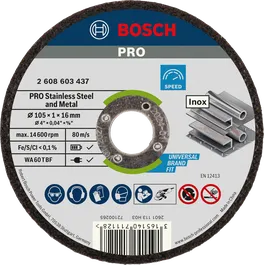Bosch PRO Stainless Steel and Metal Cutting Disc 105 mm.