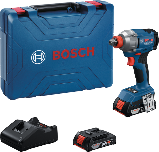 Bosch GDX 18V-285 cordless impact driver set.
