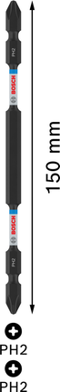 Bosch PRO PH2 double-ended 150mm impact bit for softwood.