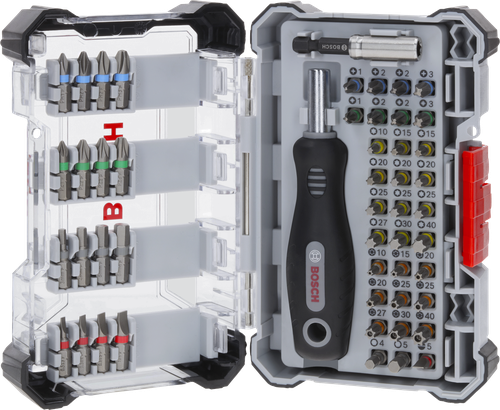 Bosch Extra Hard Screwdriver Bit Set, 50 pcs in case.
