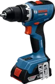 Bosch GSR 18V-65 cordless drill with 2Ah battery.