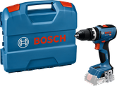 Bosch GSB 18V-65 cordless drill with carrying case.