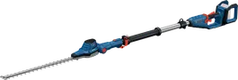 Bosch GHE 18V-50 TP hedgecutter with telescopic handle.