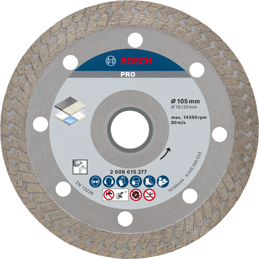 Bosch PRO Hard Ceramic Diamond Cutting Disc 105 mm.