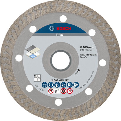 PRO Hard Ceramic Bosch PRO Hard Ceramic Diamond Cutting Disc 105 mm.