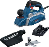 Bosch GHO 16-82 planer with dust bag and accessories.