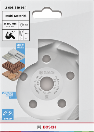 Bosch multi material segmented 100×16×5 mm disc.