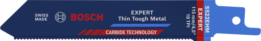 EXPERT Thin Tough Metal S522EHM Blade Bosch EXPERT Thin Tough Metal S 522 EHM reciprocating saw blade.