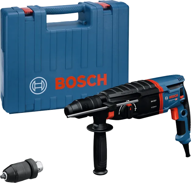 Bosch GBH 2-26 F rotary hammer drill with case.