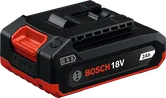 Bosch GBA18V-20 2Ah battery pack.
