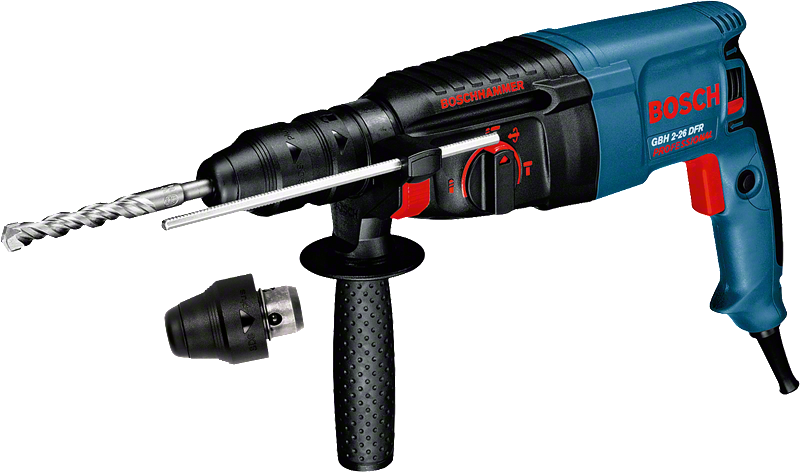 Bosch GBH 2-26 DFR rotary hammer with quick-change chuck.