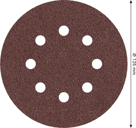 Bosch PRO E466 sanding disc 125 mm 8 holes grit 60.