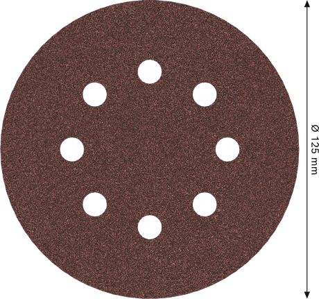 Bosch PRO E466 125 mm sanding disc, 8 holes.