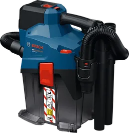 Bosch GAS18V-6LS cordless dust extractor with hose.