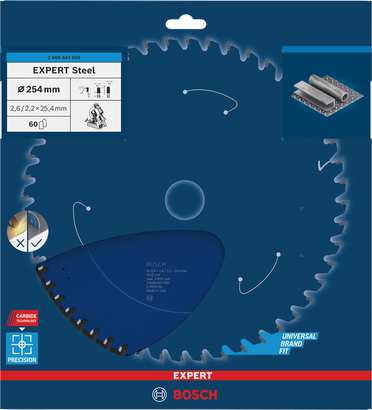Object #200581507: 2608643059_bo_pro_p_f_1 Bosch EXPERT Steel circular saw blade 254×25.4 mm T60.