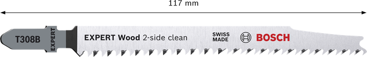 EXPERT Wood 2-side clean T308B Bosch EXPERT Wood 2-side clean T308B jigsaw blade.