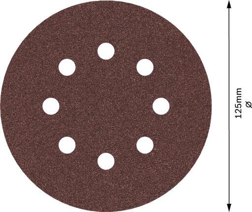 Bosch PRO E466 sanding disc 125mm G320 with 8 holes.