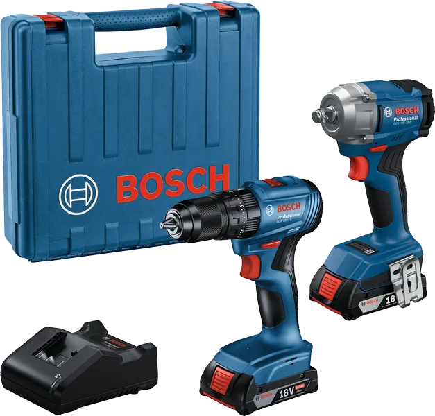 Bosch GDS 18V-350 and GSB 185 combo kit with charger.