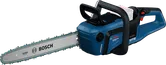 Bosch GKE 18V-40 cordless chainsaw for cutting wood.
