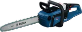 Bosch GKE 18V-40 cordless chainsaw for cutting wood.
