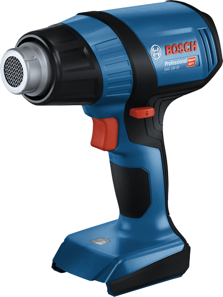 Bosch GHG 18V-50 cordless heat gun with two temperature levels.