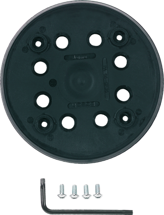 Bosch 125 mm medium-hard sanding pad with screws.
