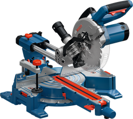 Bosch GCM305-216S mitre saw with sliding rail.
