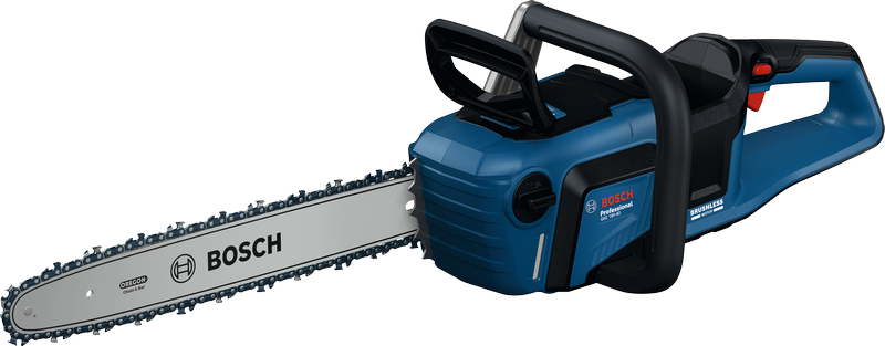 Bosch GKE 18V-40 cordless chainsaw.